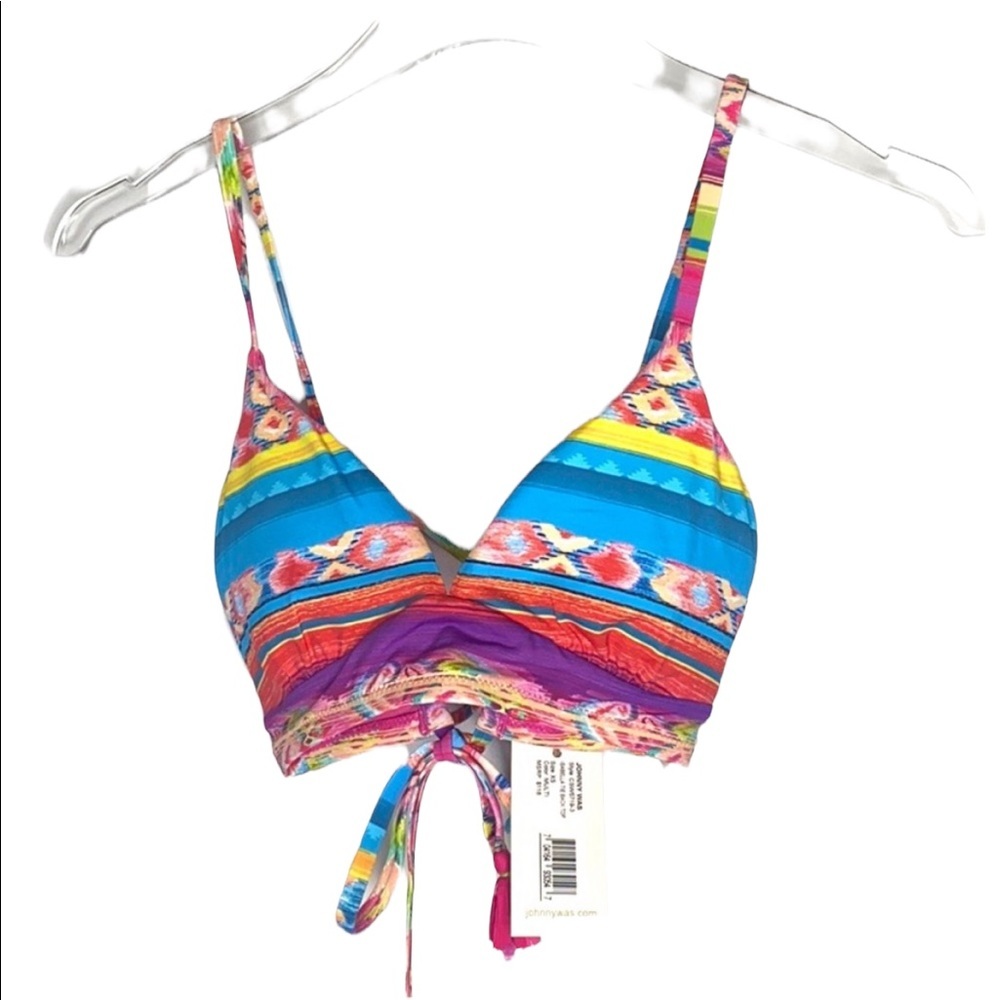Johnny Was Isabella Tie Back Bikini Top Size XS NWT